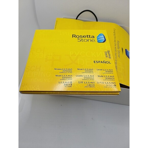 Rosetta Stone Spanish Espanol Headphones Level 1-5 + audio cds  W/earphones - Picture 6 of 10